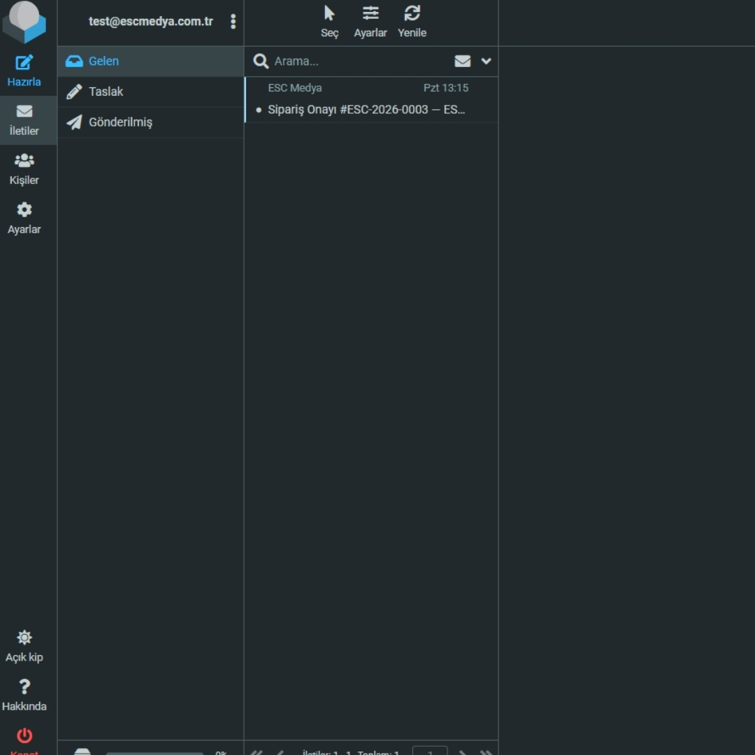 Webmail Giriş Ekranı