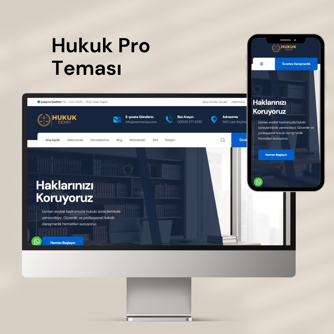 Hukuk Pro — Avukatlık Bürosu Teması