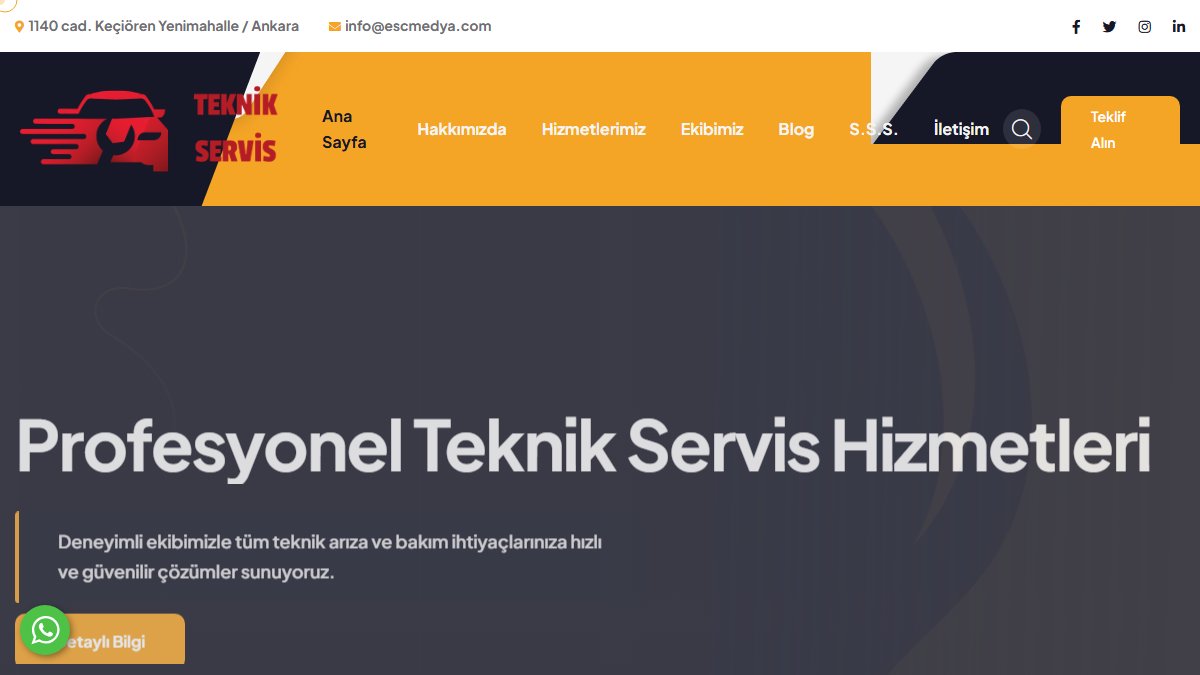 Teknik Servis Pro — Servis Hizmeti Teması